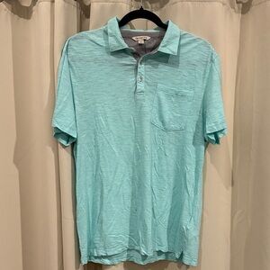 Calvin Klein Men's Light Blue Polo Shirt Size M Preloved